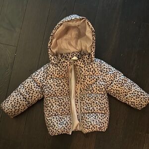 H&M Beige Leopard Print Jacket size 2T
